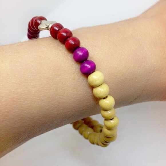 Sustainable Wood and Silver Symmetry Bracelet - Picture 2 of 8